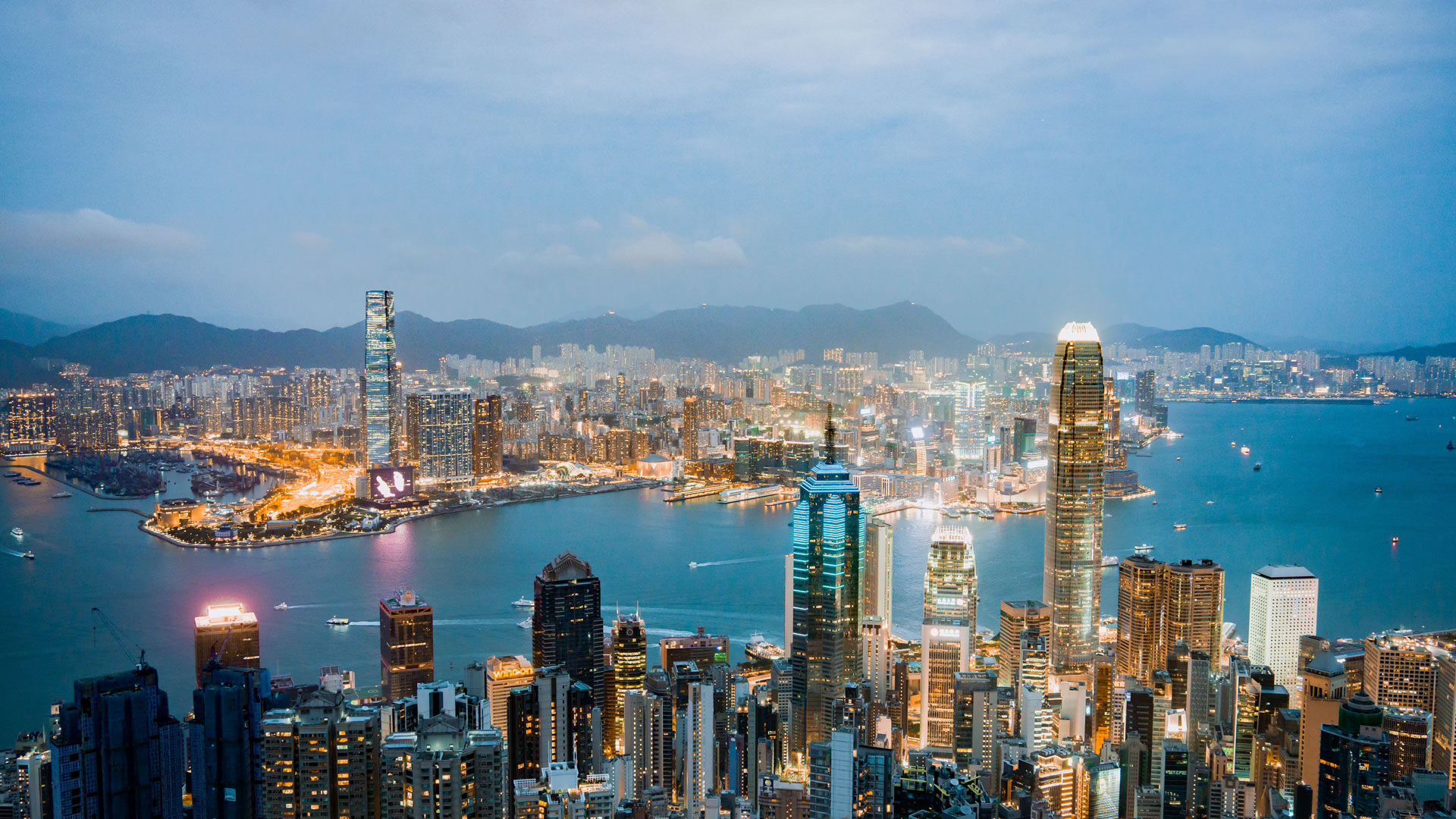 Hong Kong skyline panorama
